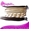 Any colour straight weft I-Tip Hair extensions Human Hair weft loop Hair